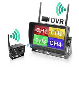 Belaidė sunkvežimio kamera HD su 7 colio LCD 12-24V